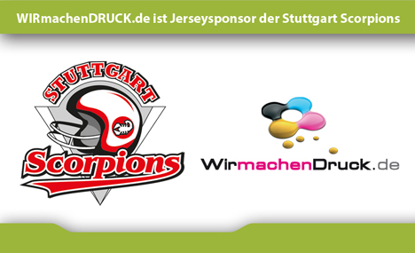 WIRmachenDRUCK Jerseysponsor der Stuttgart Scorpions